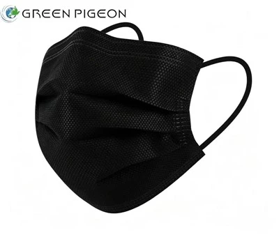 Črne obrazne maske za enkratno uporabo za občutljivo kožo